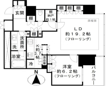 ワールドシティタワーズ B-3003 間取り図
