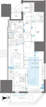 ズーム信濃町 1101 間取り図