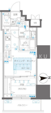 ズーム信濃町 504 間取り図