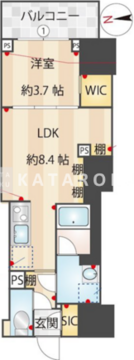 ズーム信濃町 205 間取り図