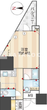ズーム信濃町 401 間取り図