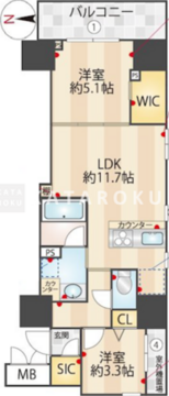 ズーム信濃町 206 間取り図