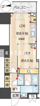 ズーム信濃町 304 間取り図