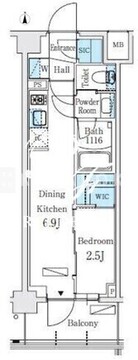 リビオメゾン東北沢 403 間取り図