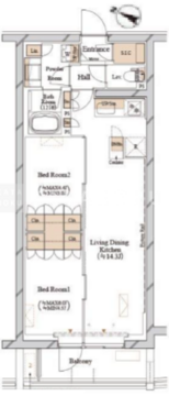 ブランシエスタ目黒中央町 105 間取り図