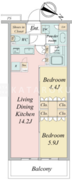 ブランシエスタ目黒中央町 513 間取り図