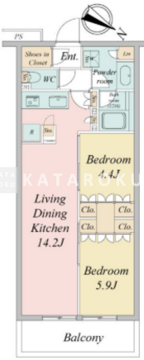ブランシエスタ目黒中央町 413 間取り図