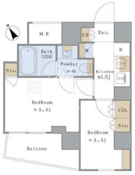 ブリリアイスト文京茗荷谷 407 間取り図