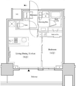 ザ・パークハビオ北千住 1405 間取り図