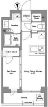 コンフォリア戸越公園 208 間取り図