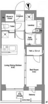 コンフォリア戸越公園 210 間取り図