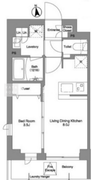 コンフォリア戸越公園 301 間取り図