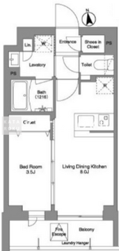 コンフォリア戸越公園 305 間取り図