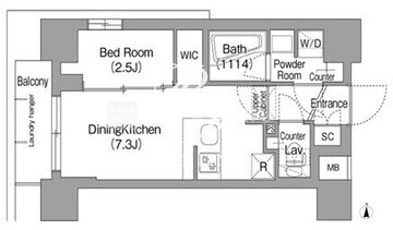 コンフォリア・リヴ新中野サウス 201 間取り図