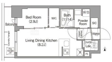 コンフォリア・リヴ新中野サウス 202 間取り図