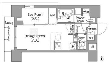 コンフォリア・リヴ新中野サウス 801 間取り図