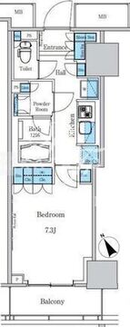 パークアクシス滝野川ラブリーズ 806 間取り図