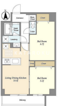 グランカーサ尾久 407 間取り図