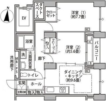 東雲キャナルコートCODAN 14-402 間取り図