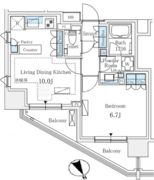 グランスイート麻布六本木 305 間取り図