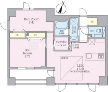 SELENE御殿山 303 間取り図