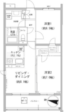 ヒューリックコート雪が谷 501 間取り図