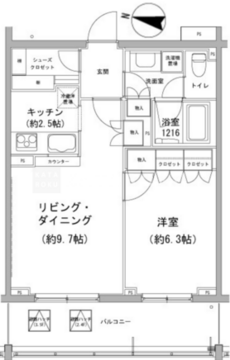 ヒューリックコート雪が谷 105 間取り図