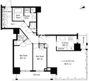 パークタワー芝浦ベイワードアーバンウイング 1305 間取り図