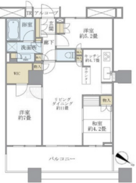 ブリリアマーレ有明タワー&ガーデン 1536 間取り図