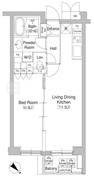 コンフォリア原宿 216 間取り図