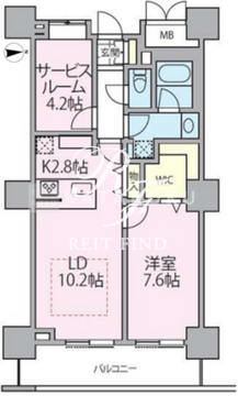 ロイヤルパークスタワー南千住 1017 間取り図