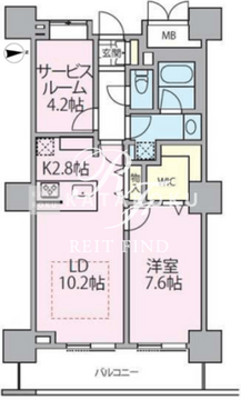 ロイヤルパークスタワー南千住 1817 間取り図