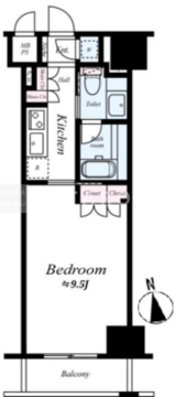 コンパートメント東京中央 609 間取り図