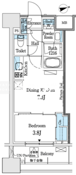 パークアクシス御茶ノ水ヒルトップ 508 間取り図