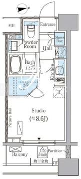 パークアクシス御茶ノ水ヒルトップ 1005 間取り図