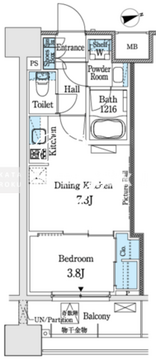 パークアクシス御茶ノ水ヒルトップ 708 間取り図