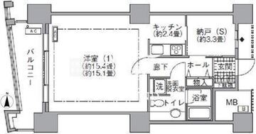 アクティ汐留 405 間取り図