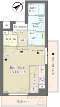 メゾンドタカヤ 306 間取り図