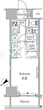 ルビア赤坂 205 間取り図
