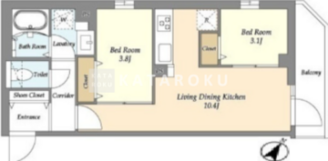 グランカーサ千駄木 605 間取り図