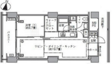 東雲キャナルコートCODAN 16-1007 間取り図