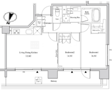 ザ・パークハビオ代々木 904 間取り図