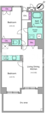レジディア六本木檜町公園 109 間取り図