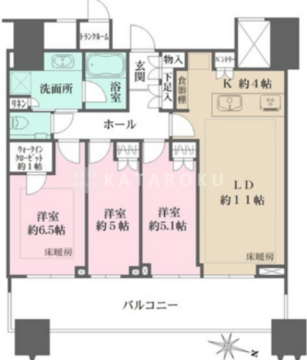 パークコート文京小石川ザタワー 3809 間取り図