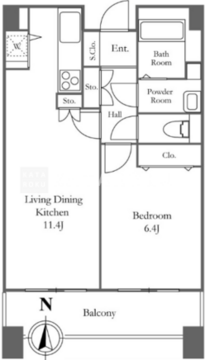 リバーシティ21イーストタワーズⅡ 2508 間取り図