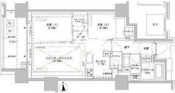 パークスフィア牛込神楽坂 903 間取り図