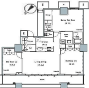 ザ・東京タワーズミッドタワー 523 間取り図