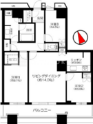 芝浦アイランドグローヴタワー 3111 間取り図