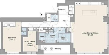 プレステージレジデンス白金台 202 間取り図