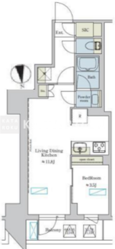 ブリリアイスト浅草 303 間取り図